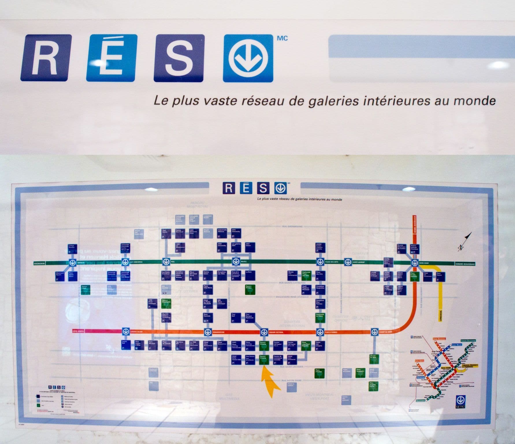 Plan, Ville souterraine de Montréal