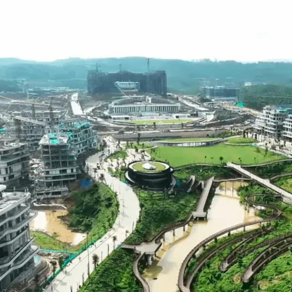 Vue de Nusantara, la nouvelle capitale de l'Indonésie